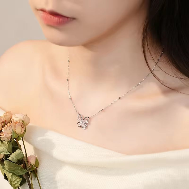 Pink Butterfly Necklace