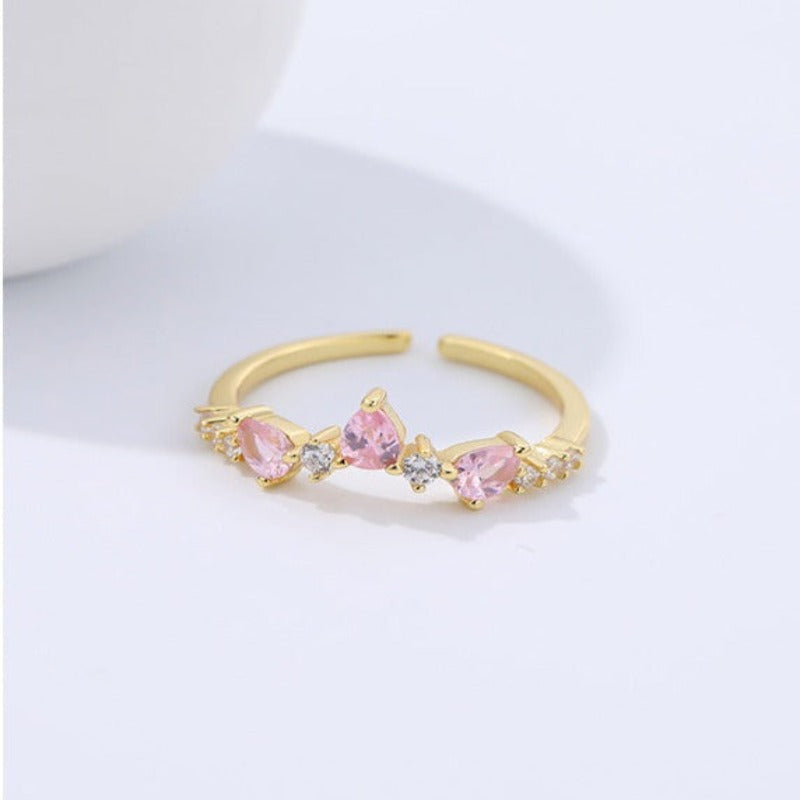 Pink Love Hearts Rings