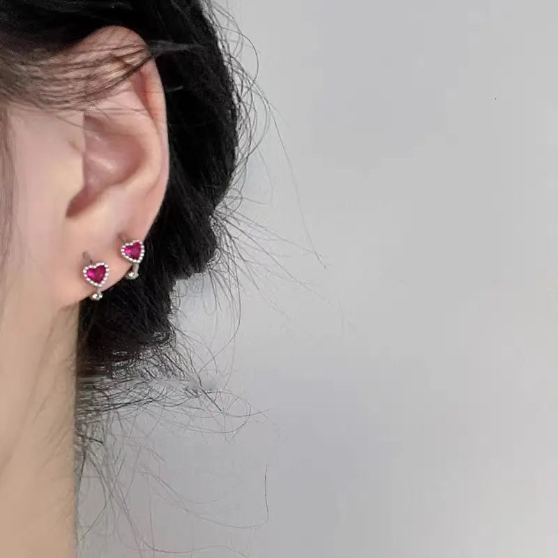 Garnet Red Love Hearts