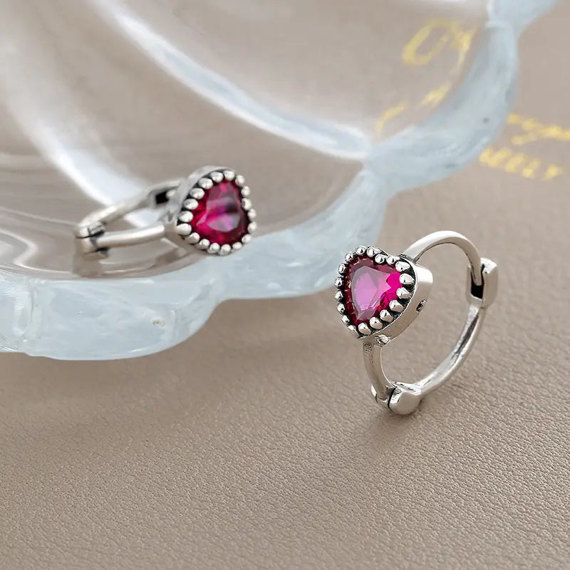 Garnet Red Love Hearts