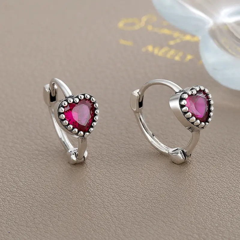 Garnet Red Love Hearts