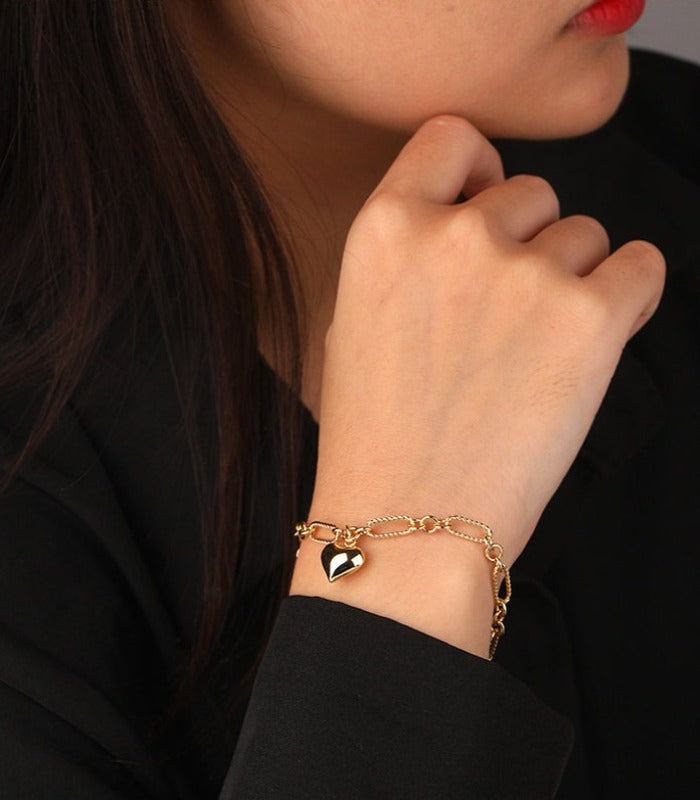Love Heart Chain Bracelet