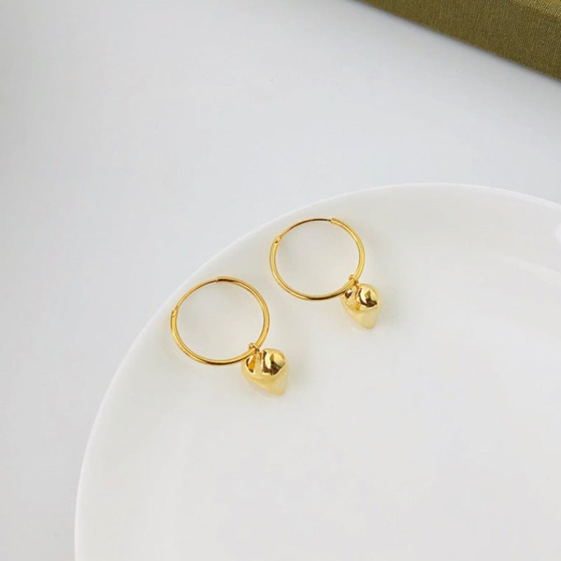 Heart Drop Earrings