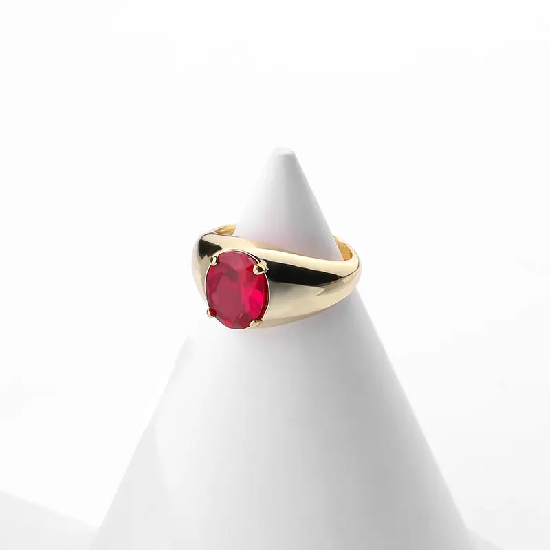 CZ Oval Diamond Ring
