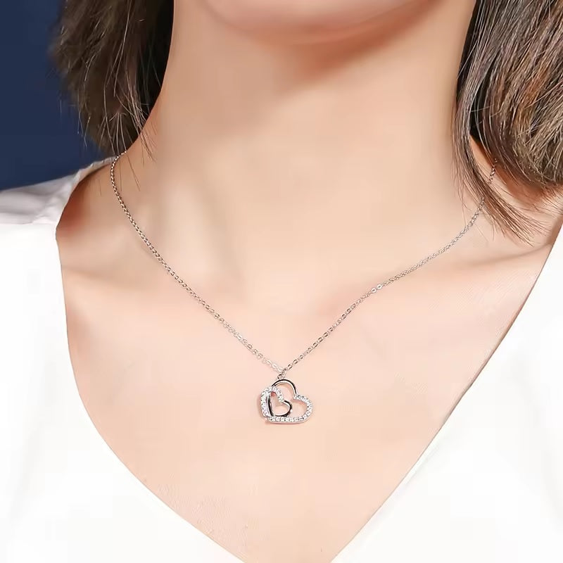 Interlocking Love Heart Necklace