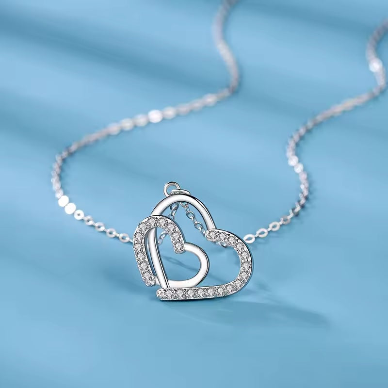 Interlocking Love Heart Necklace