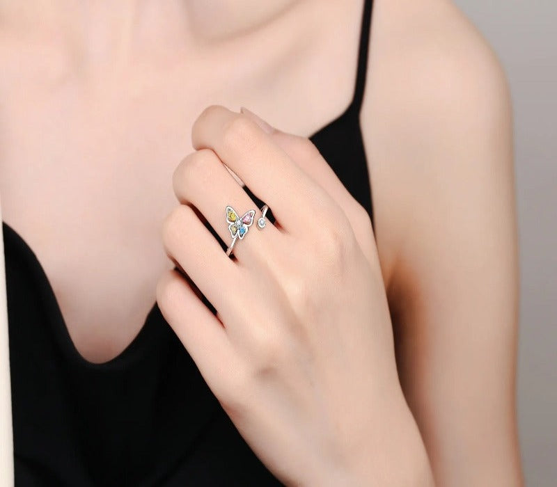 Colorful Butterfly Ring