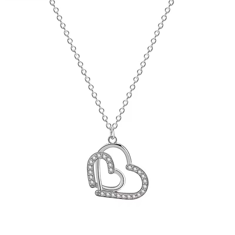 Interlocking Love Heart Necklace