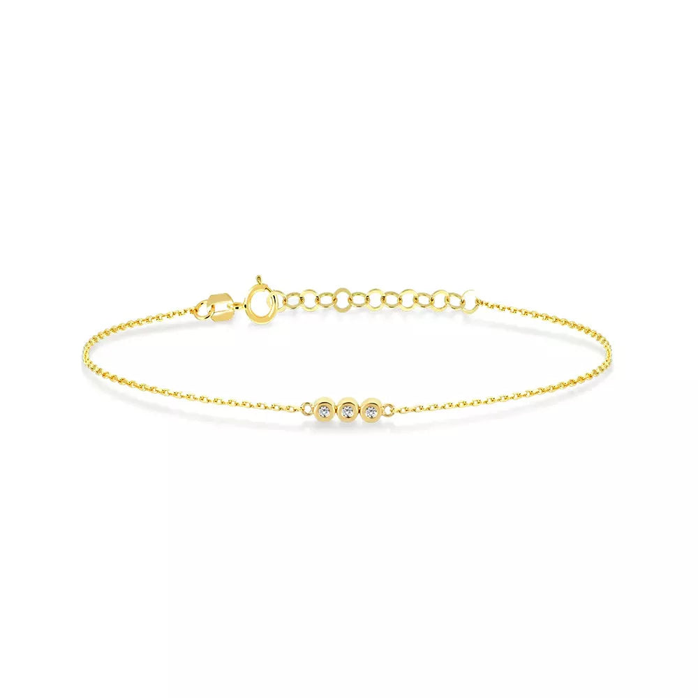 Triple Beads Bracelet - Crown Olive