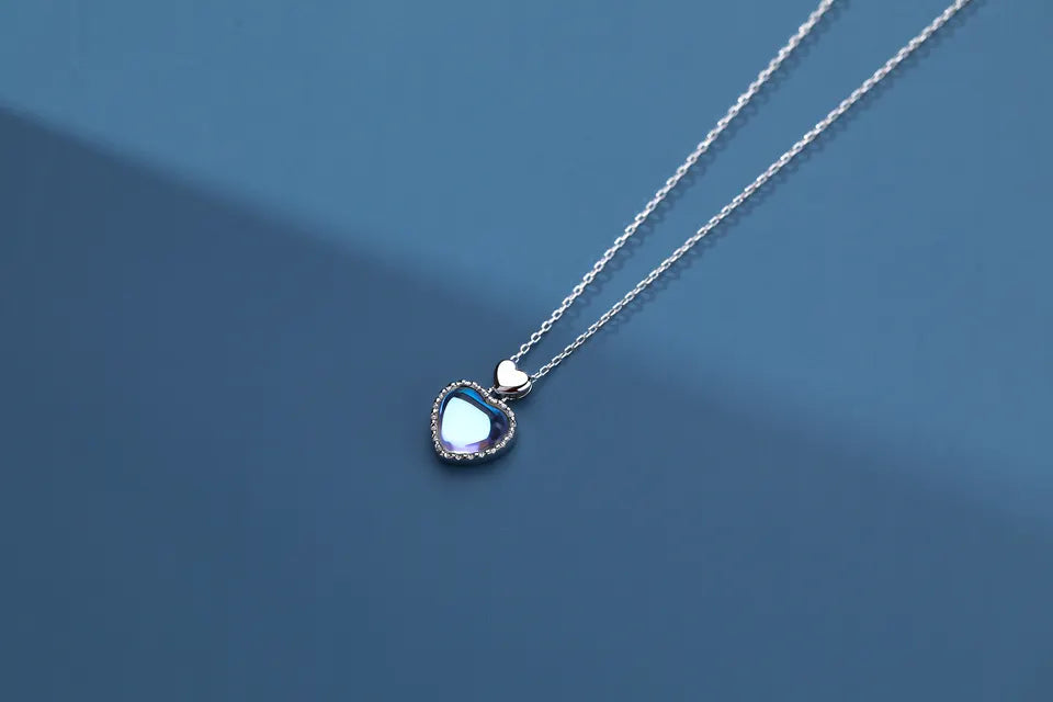 Moonstone Heart Necklace