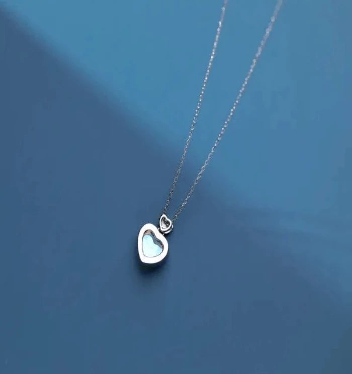 Moonstone Heart Necklace