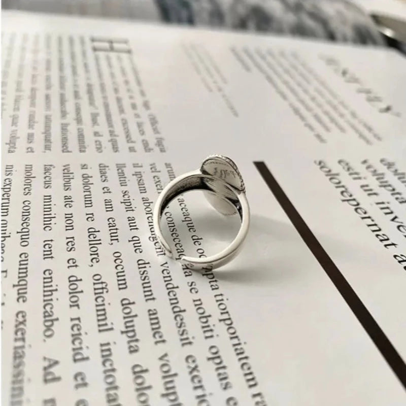 Black Agate Stone Ring