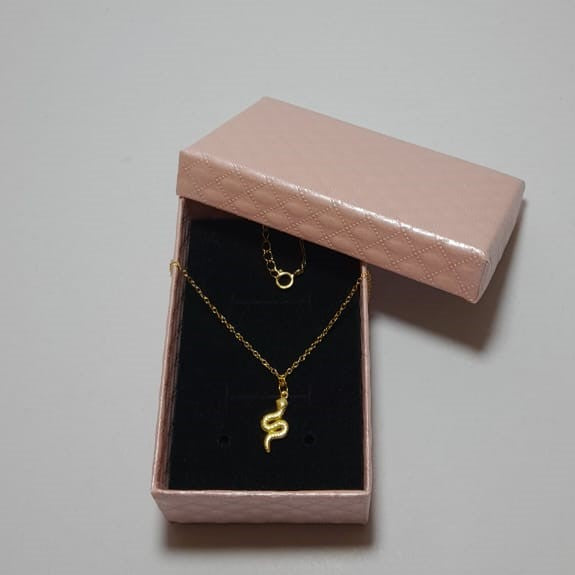 The Snake Necklace - Crown Olive