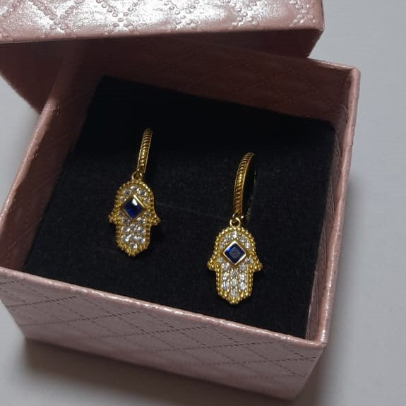 The Hand Earrings - Crown Olive