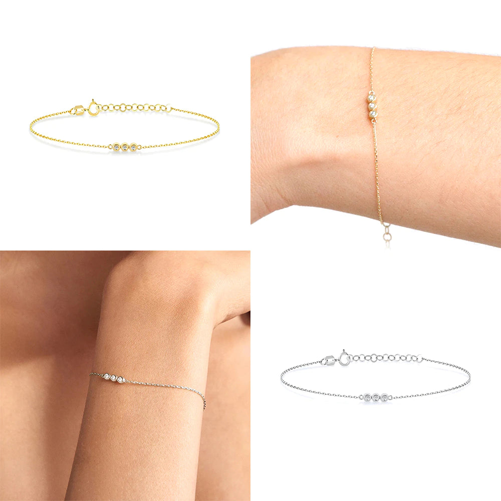 Triple Beads Bracelet - Crown Olive