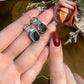 Square Blue Earrings