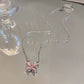 Pink Butterfly Necklace