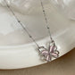 Pink Butterfly Necklace