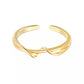Twining Ribbon Ring - Crown Olive
