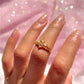 Pink Love Hearts Rings - Crown Olive