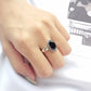 Black Agate Stone Ring