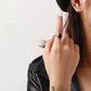 Black Agate Stone Ring