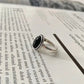 Black Agate Stone Ring
